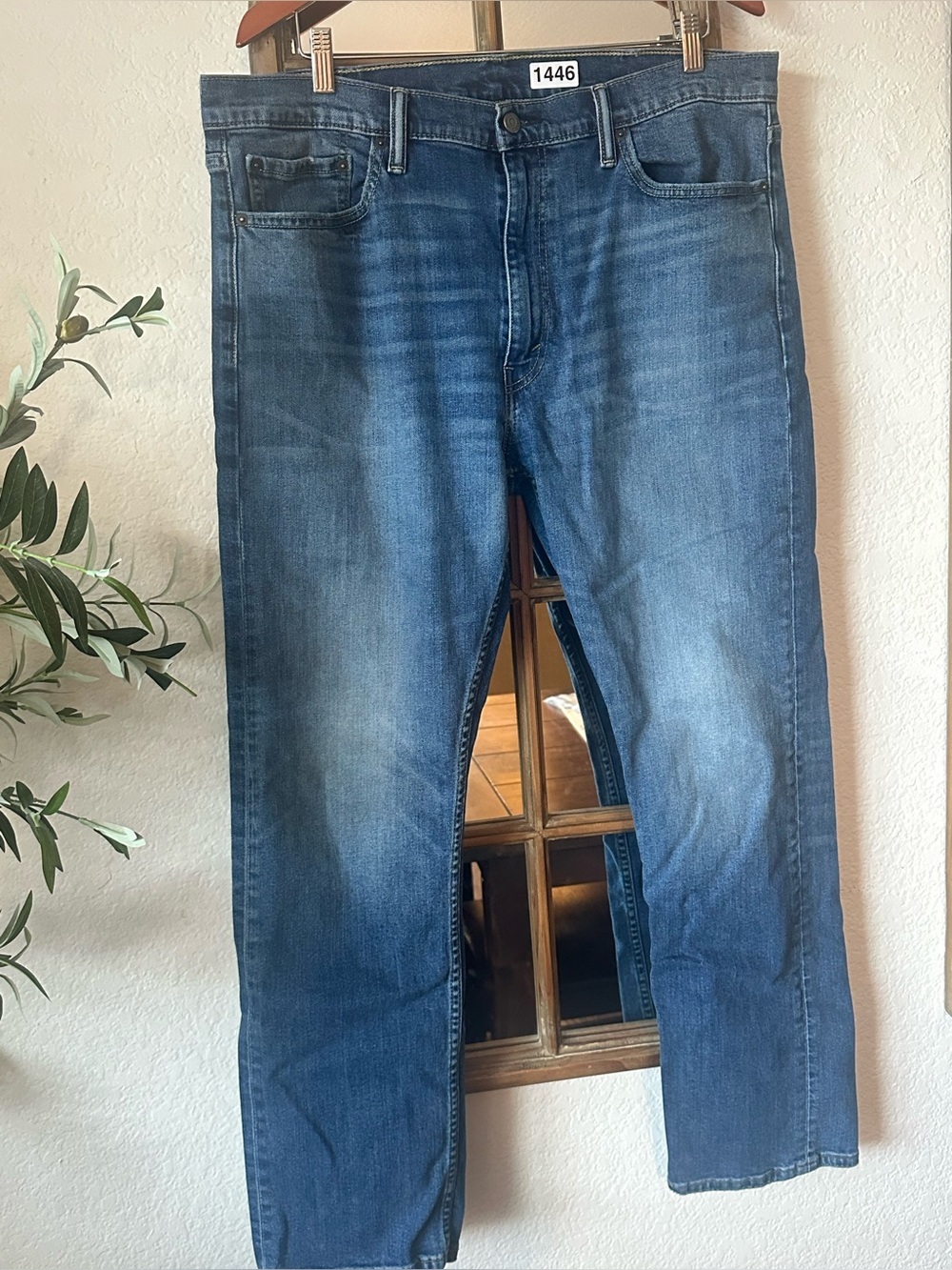 Levi’s 513 Slim Straight Jeans Men’s 38x32 Medium Wash Stretch Denim Classic
